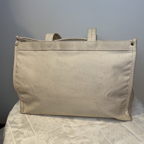 I.Magnin Vintage Cotton Structured Tote Bag - Picture 3 of 7